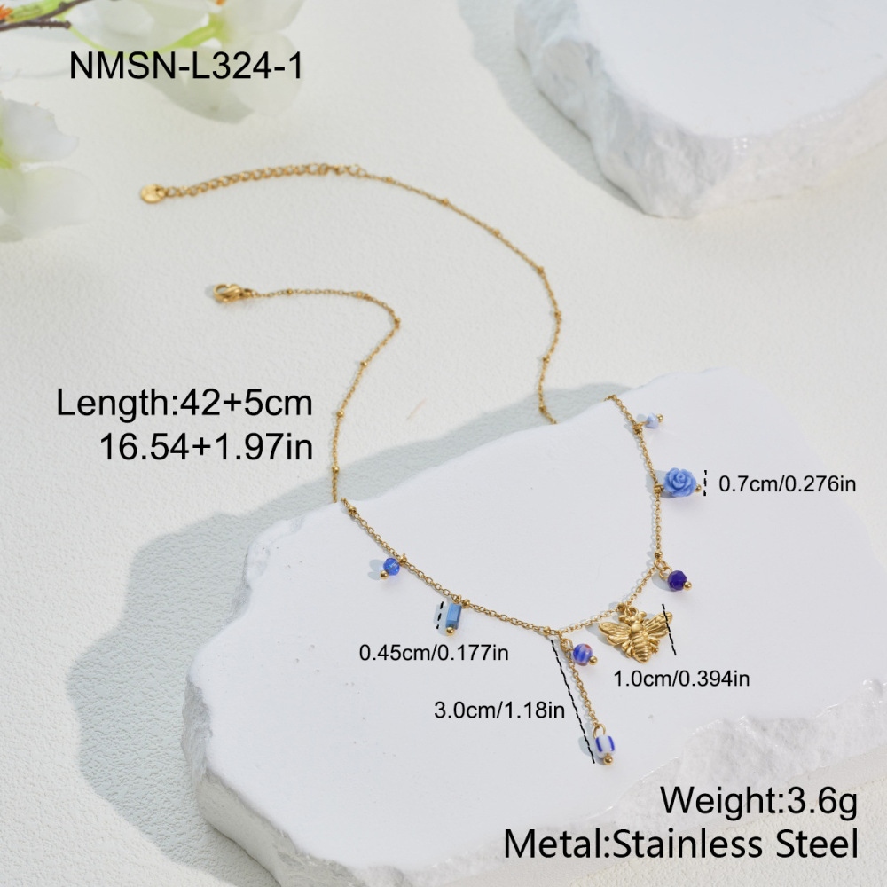 Ensembles De Bijoux Pour Femmes Simple Series Daily Wings En Acier Inoxydable Étanche Couleur Or 
