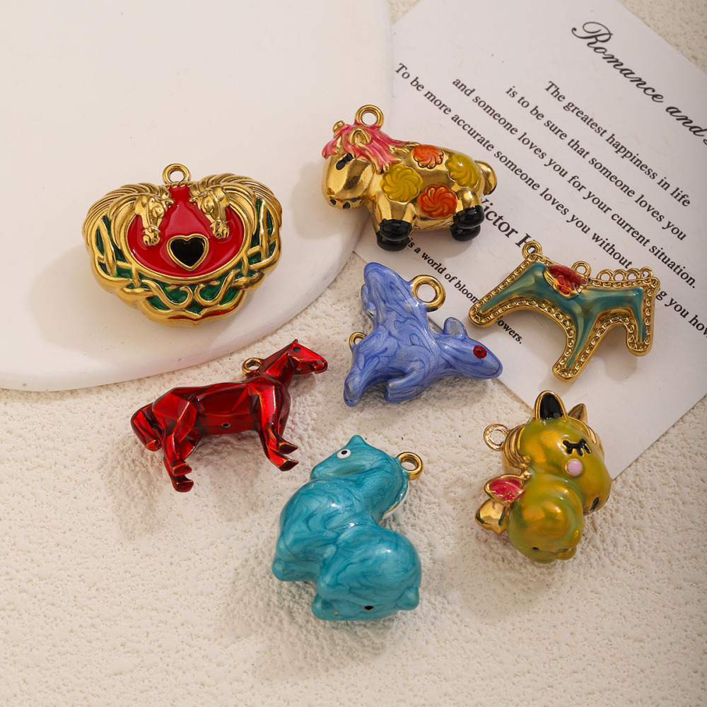 Pendentifs Luxueux Pour Femmes, En Acier Inoxydable, Couleur Or, Forme Irrégulière, Motif Animal, À Faire Soi-Même. Image4