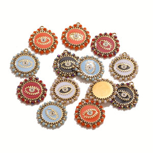 Pendentifs Pour Femmes, Style Œil De Diable, En Acier Inoxydable, Couleur Or, À Faire Soi-Même (Série Classique) h5 Image5