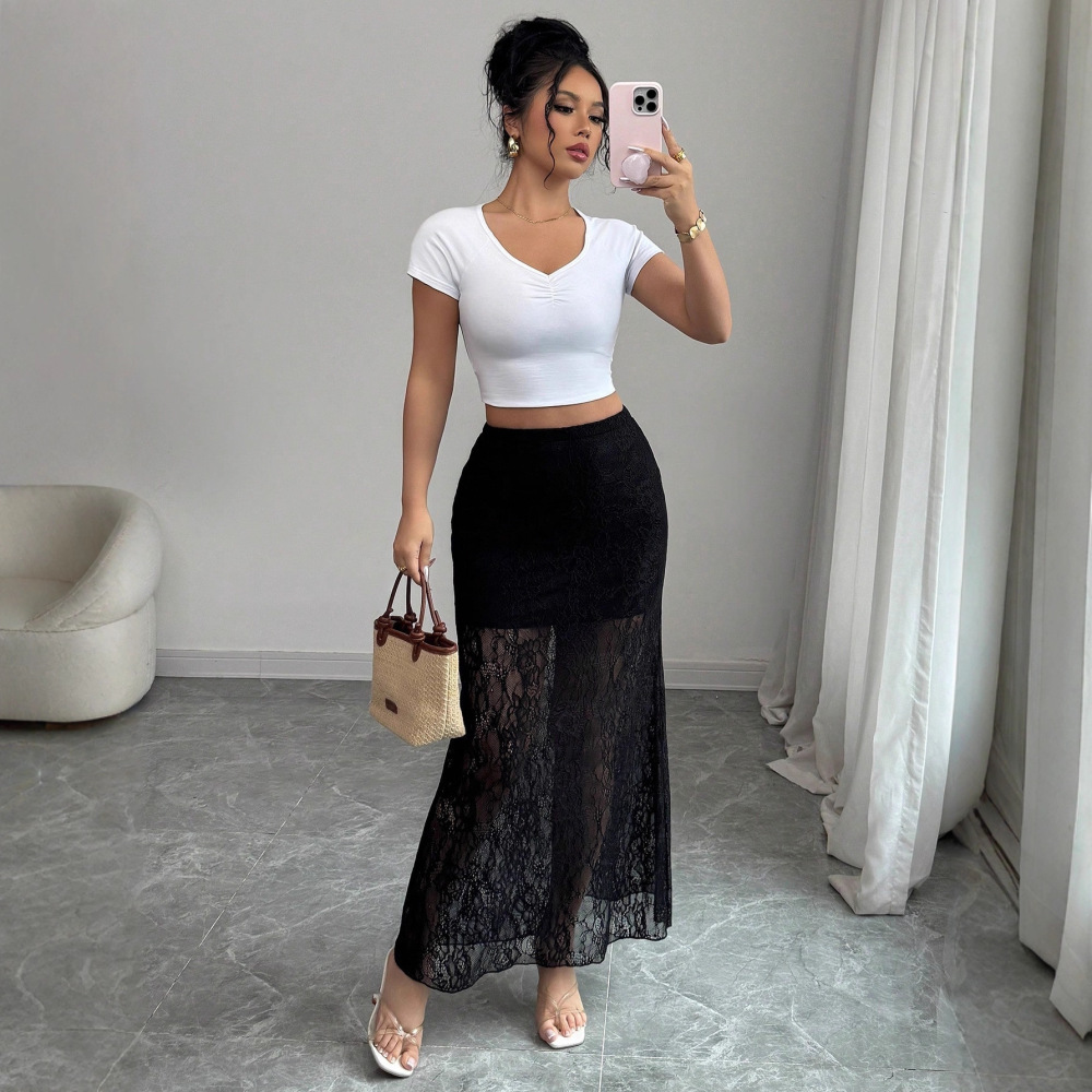 Jupes Longues En Dentelle Chics h5Image5