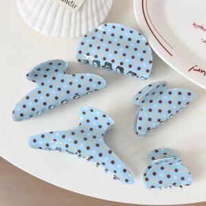 Pinces À Cheveux Pour Femmes En Pvc À Pois Mignons, Collection Simple Series h5 Image4