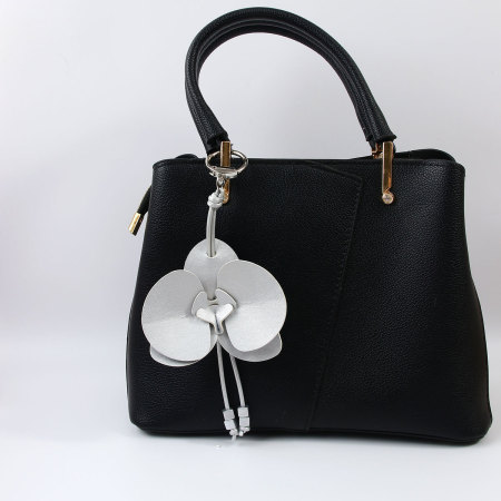 Breloques de sac pour femme en PU uni, style rétro fleuri, collection Simple Series