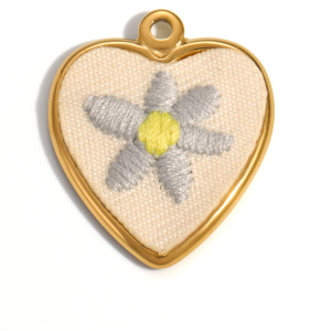 Pendentifs Pour Femmes En Forme De Cœur, En Acier Inoxydable Étanche, Couleur Or, De La Série Classique À Faire Soi-Même h5 Image5