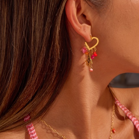 Ensembles de bijoux pour femmes Simple Series Daily Palm en acier inoxydable étanche couleur or 2