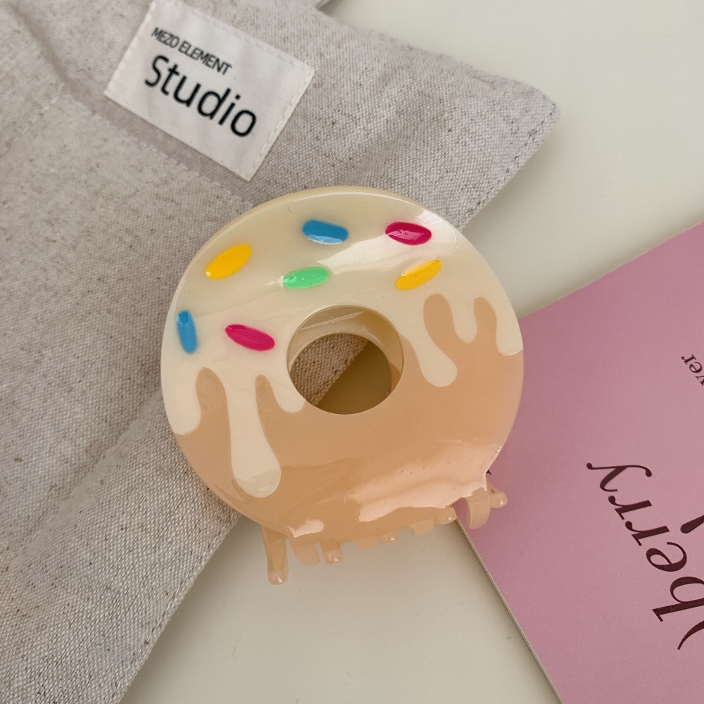 Pinces À Cheveux Pour Femmes En Acétate, Motif Nourriture Mignonne, Série Simple 