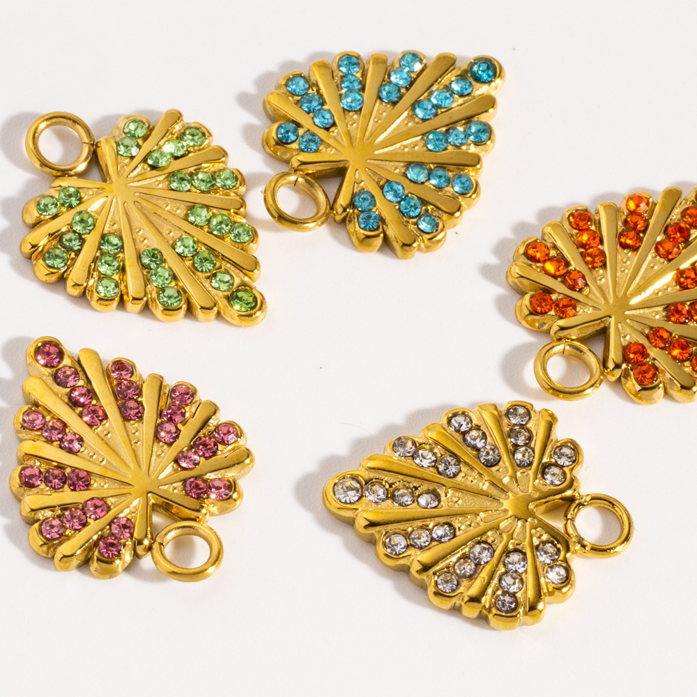 Pendentifs Pour Femmes En Forme De Cœur, Étanches, En Acier Inoxydable, Couleur Or, De La Série Simple À Faire Soi-Même h5Image3