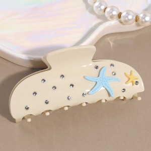 Griffes À Cheveux Pour Femmes En Acétate, Motif Tortue Et Étoile De Mer, Collection Romantique h5 