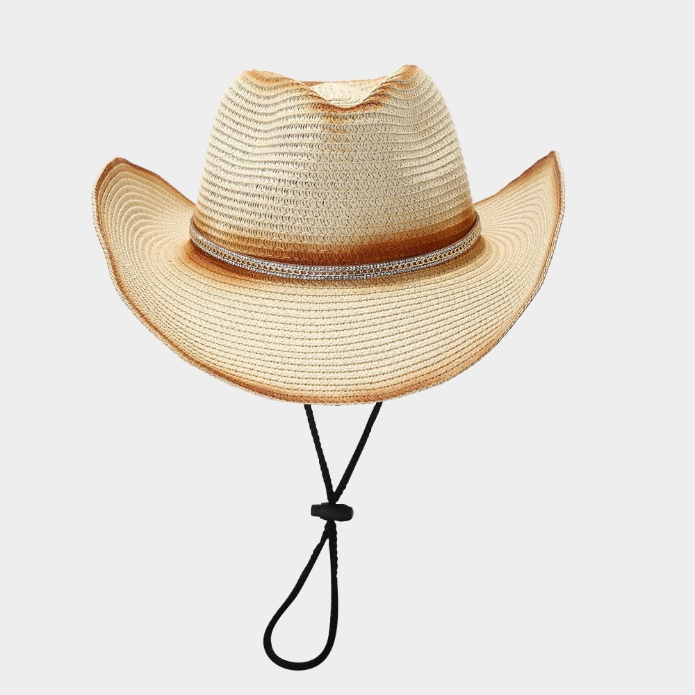 Chapeaux De Paille Pour Femmes, Couleurs Assorties, Motif Cristal De Vacances Image2