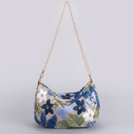 Sacs à bandoulière de luxe pour femmes, ornés de perles et de broderies florales