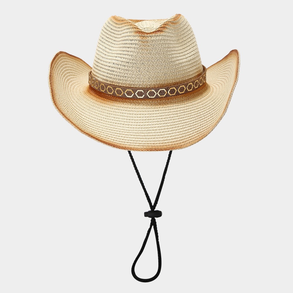 Chapeaux De Paille Pour Femmes, Couleurs Assorties, Motif Cristal De Vacances h5Image2