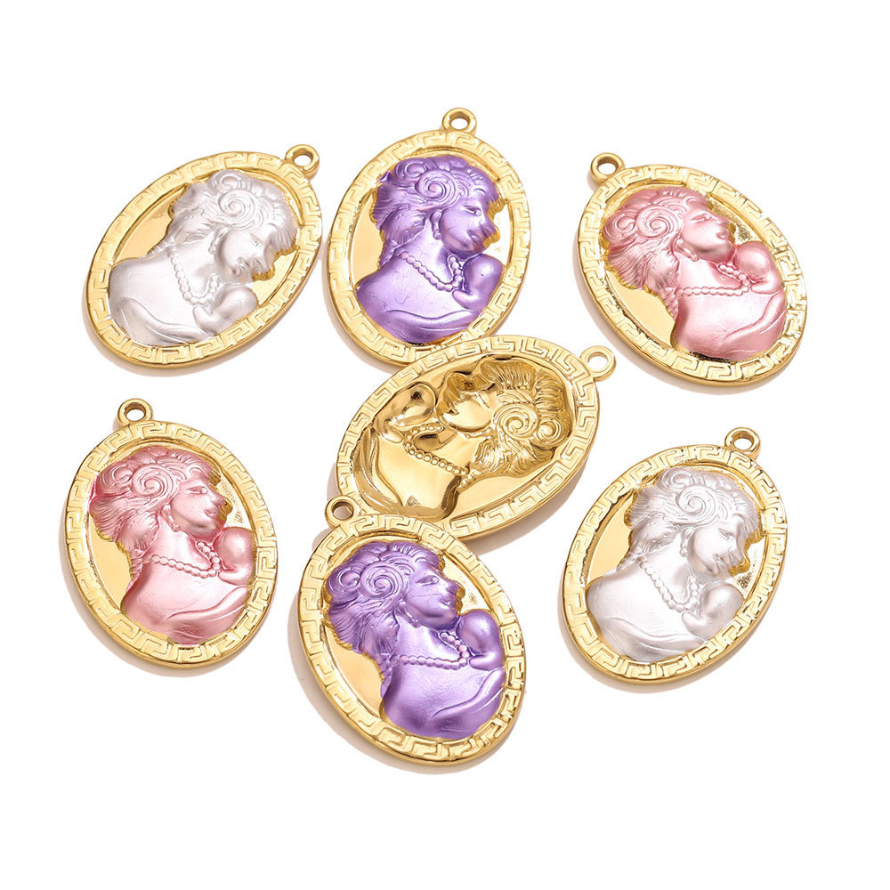 Pendentifs Pour Femmes En Acier Inoxydable, Couleur Or, Étanches, De La Série Classique « Ange À Faire Soi-Même » Image5