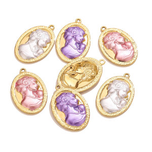 Pendentifs Pour Femmes En Acier Inoxydable, Couleur Or, Étanches, De La Série Classique « Ange À Faire Soi-Même » h5 Image5