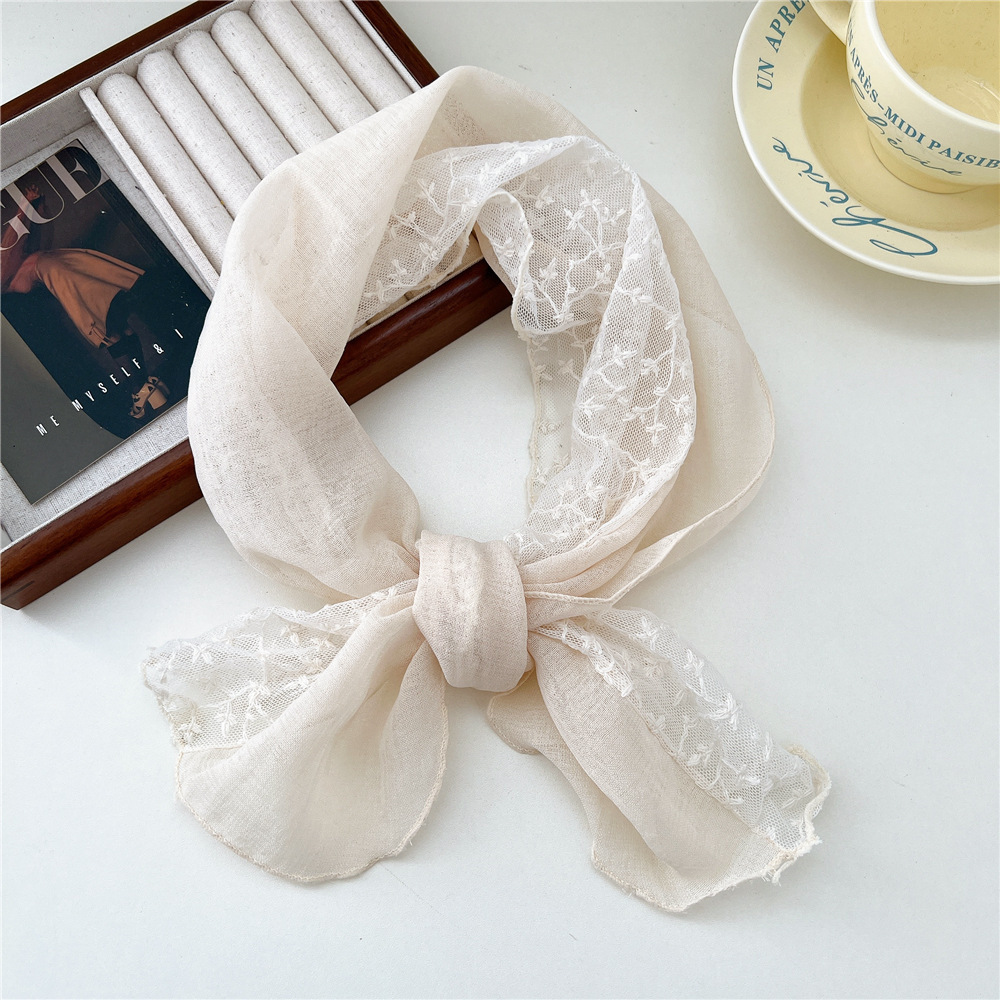 Magnifique Bandana D'Été En Coton Ajouré Pour Femme 