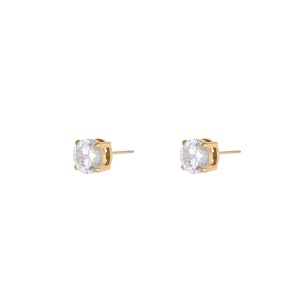 Boucles D'Oreilles Puces Pour Femme, Style Simple Et Luxueux, En Acier Inoxydable Étanche, Couleur Or. h5 Image5