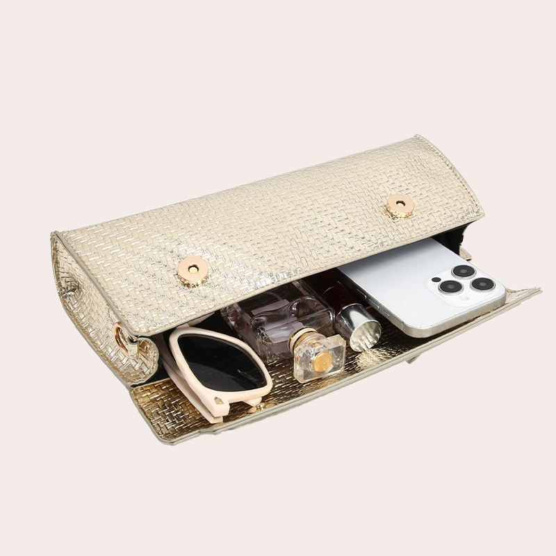 Pochettes De Soirée Pour Femmes, Forme Est-Ouest, Couleur Unie, En Pu h5Image4