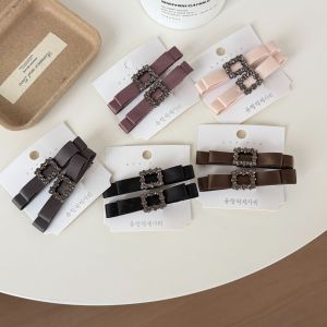 Pinces À Cheveux Élégantes En Tissu Avec Nœud Papillon, Collection Simple Series h5 Image2