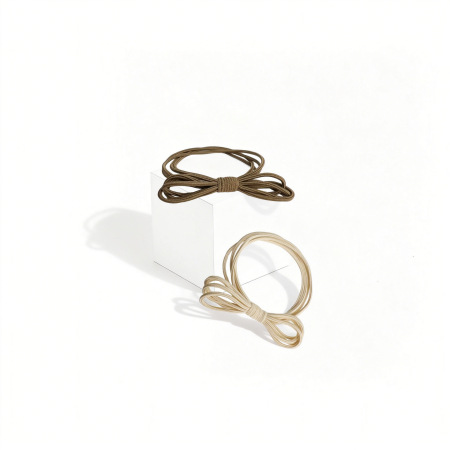 Élastiques à cheveux pour femmes Simple Series Daily Bow Knot, couleur unie, haute élasticité 2