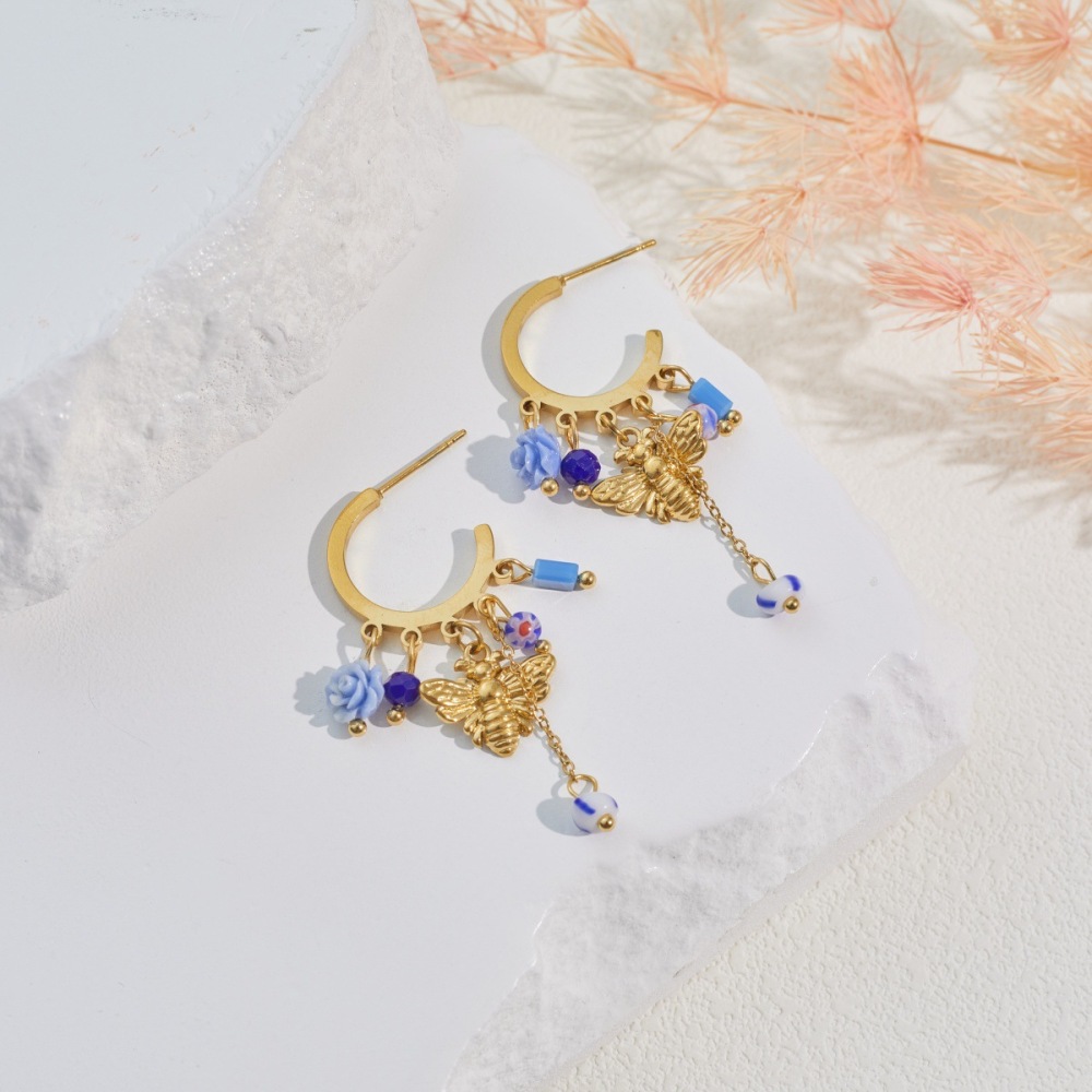 Ensembles De Bijoux Pour Femmes Simple Series Daily Wings En Acier Inoxydable Étanche Couleur Or Image3