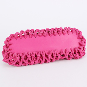 Sac De Plage Femme En Corde De Coton Tissée, Couleur Unie, Style Vacances h5 Image3