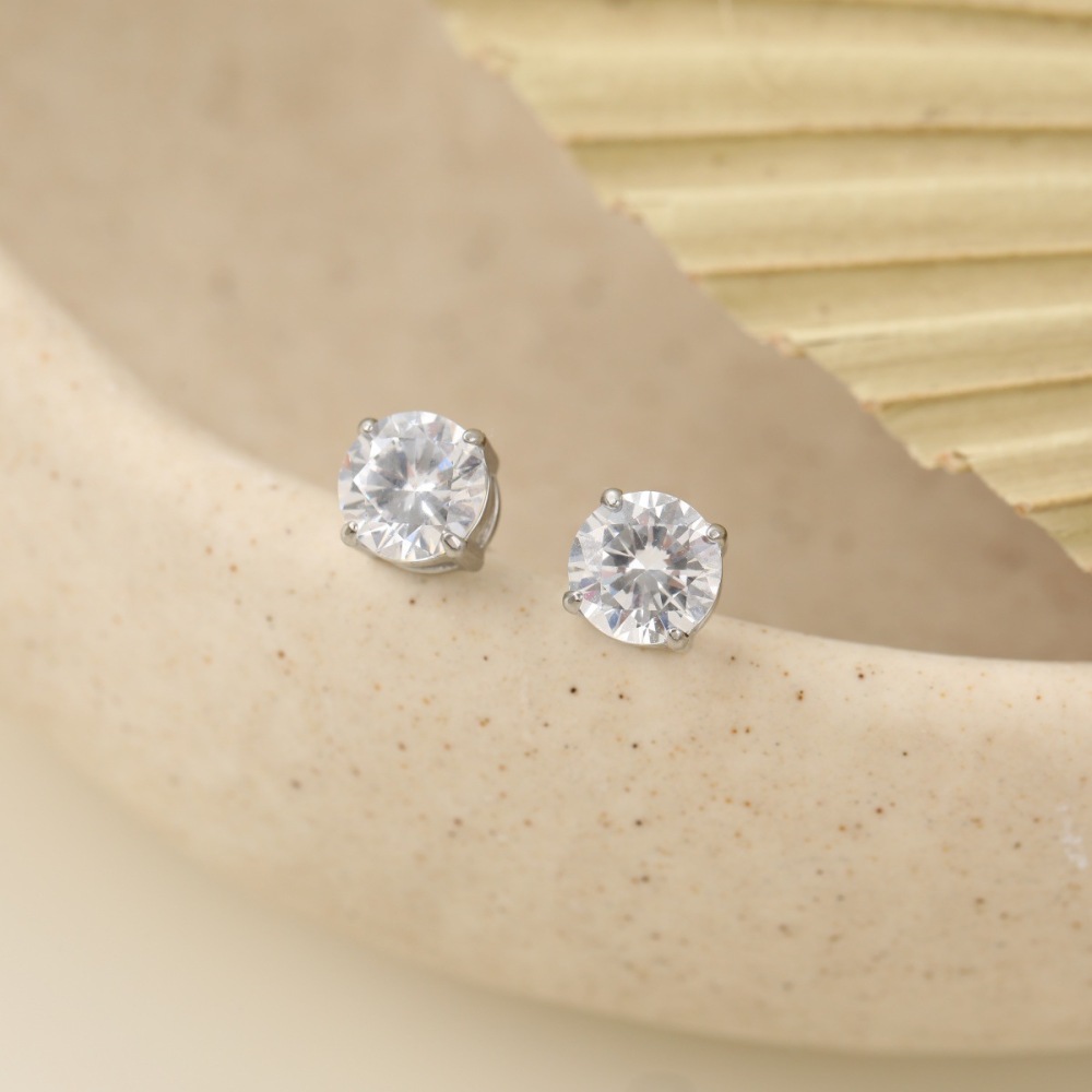 Boucles D'Oreilles Puces Pour Femme, Style Simple Et Luxueux, En Acier Inoxydable Étanche, Couleur Or. h5Image3
