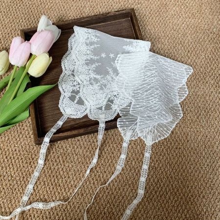 Bandana romantique en dentelle douce, foulard et ceinture multifonctionnels à faire soi-même