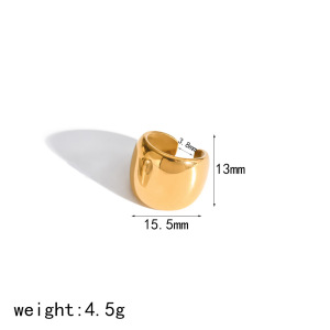 Boucles D'Oreilles Manchettes Simples En Acier Inoxydable Imperméable Couleur Or Pour Femmes h5 