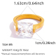 Couleur or/Taille de bague 6/1 anneau carré Image5