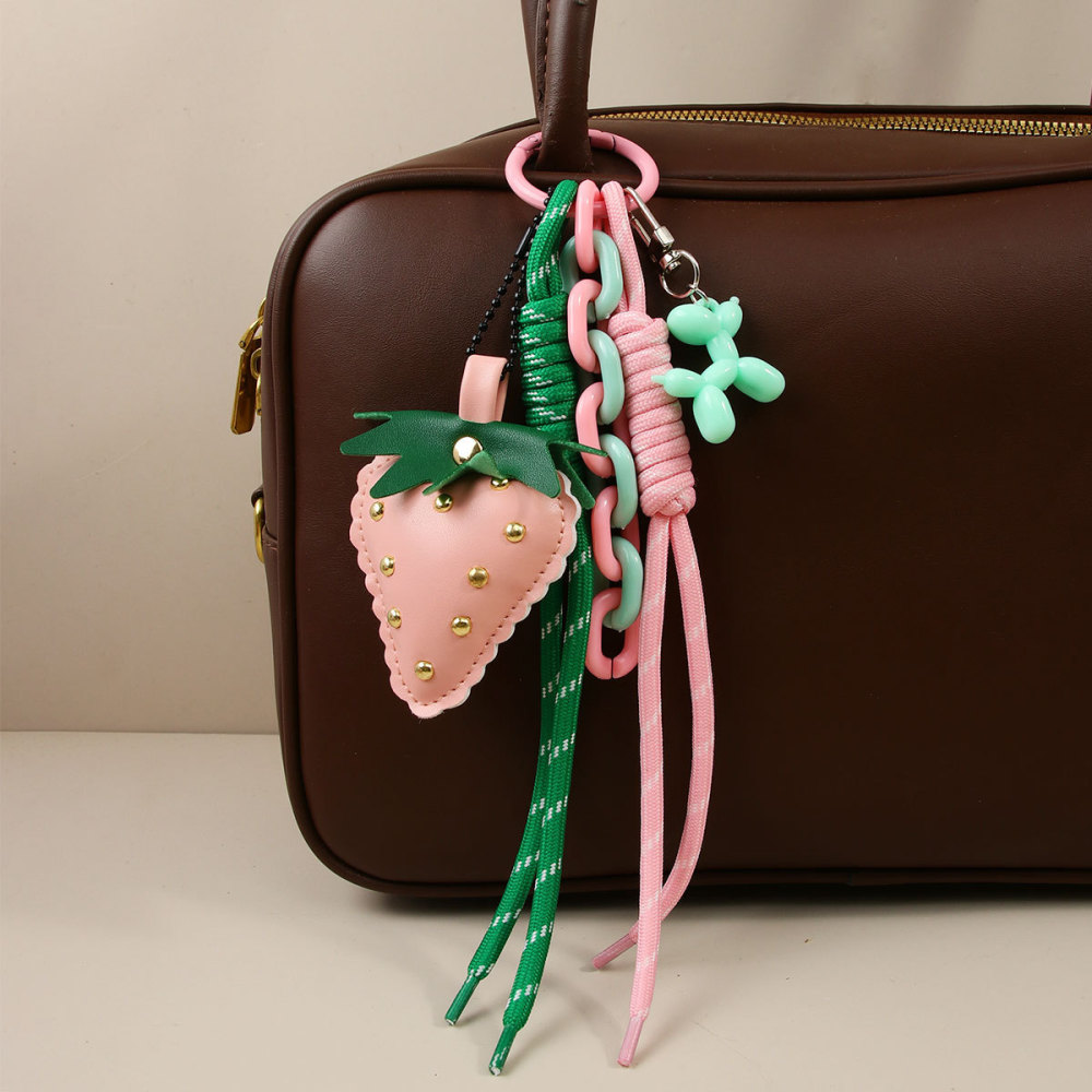 Breloques De Sac Pour Femmes Simple Series Sweet Chain Fraise Pu Image5