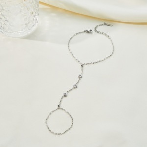 Bracelet Chaîne Femme Simple Series Daily Irregular Shape Chain En Acier Inoxydable Étanche Couleur Or h5 Image4