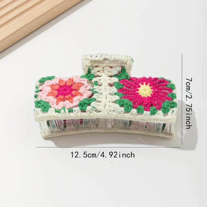 Pinces À Cheveux Pour Femmes En Tissu À Motif Floral Fraise Multicolore, Collection Romantique Image4