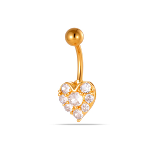 Piercings De Nombril En Zircon Couleur Cuivre Doré, Forme Cœur Et Serpent h5