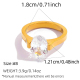 Couleur or/Taille de bague 8/1 bague ovale Image12