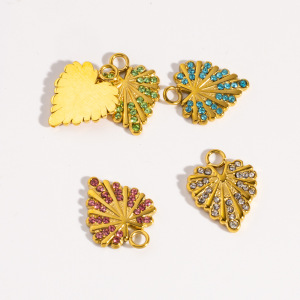 Pendentifs Pour Femmes En Forme De Cœur, Étanches, En Acier Inoxydable, Couleur Or, De La Série Simple À Faire Soi-Même h5 Image4