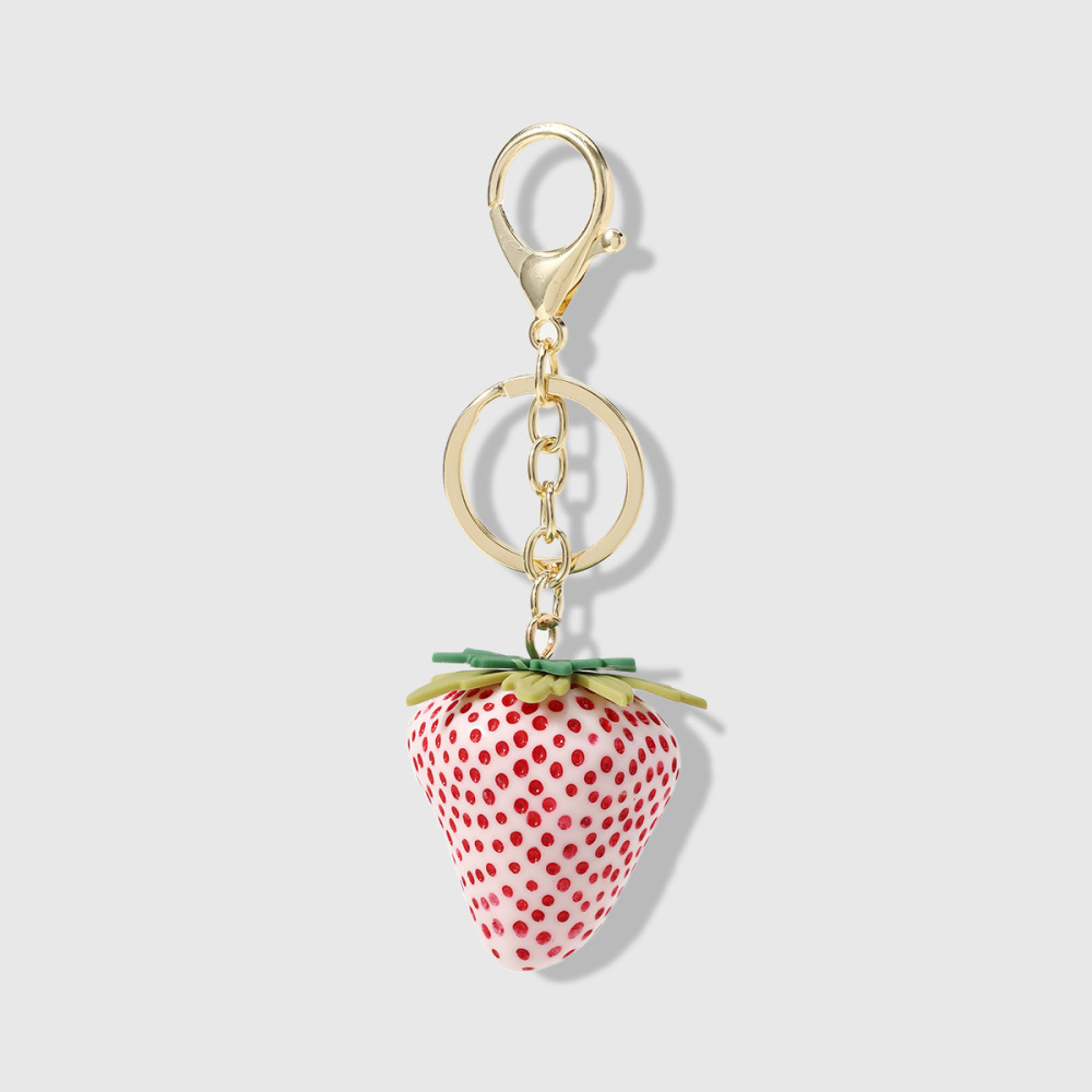 Breloques Pour Sac En Résine Douce À La Fraise
