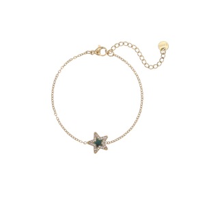 Bracelet Chaîne Femme Simple Et Rétro En Acier Inoxydable, Couleur Or, Étanche, Motif Étoile h5 Image5