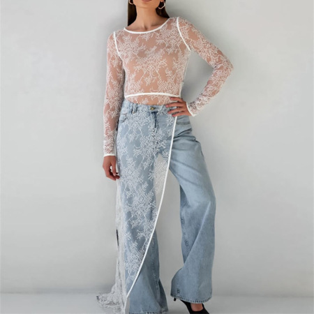 Robes longues en dentelle