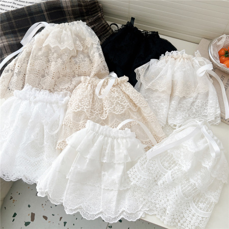 Écharpes d'été classiques en coton à fleurs et dentelle pour femmes 2