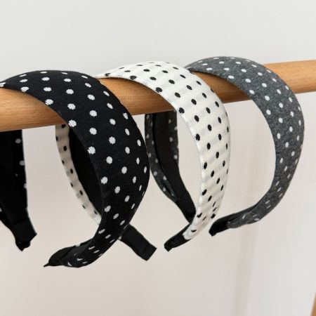 Bandeaux à cheveux élégants en tissu à pois pour femmes, collection Simple Series 2