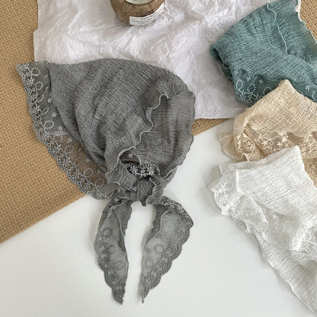 Foulard élégant pour femme en dentelle ajourée, couleur unie, à faire soi-même, collection romantique