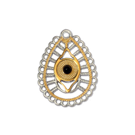 Pendentifs pour femmes en acier inoxydable, couleur or, motif fleur, cœur et soleil, à faire soi-même (série classique) 2