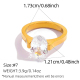 Couleur or/Taille de bague 7/1 bague ovale Image7