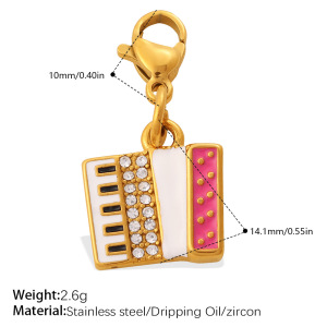 Pendentifs Diy Étanches En Acier Inoxydable Couleur Or, Avec Enveloppe h5 
