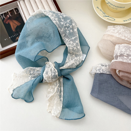 Magnifique bandana d'été en coton ajouré pour femme