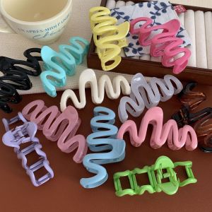 Pinces À Cheveux Pour Femmes En Pvc, Couleur Unie Douce, Série Simple h5 Image2