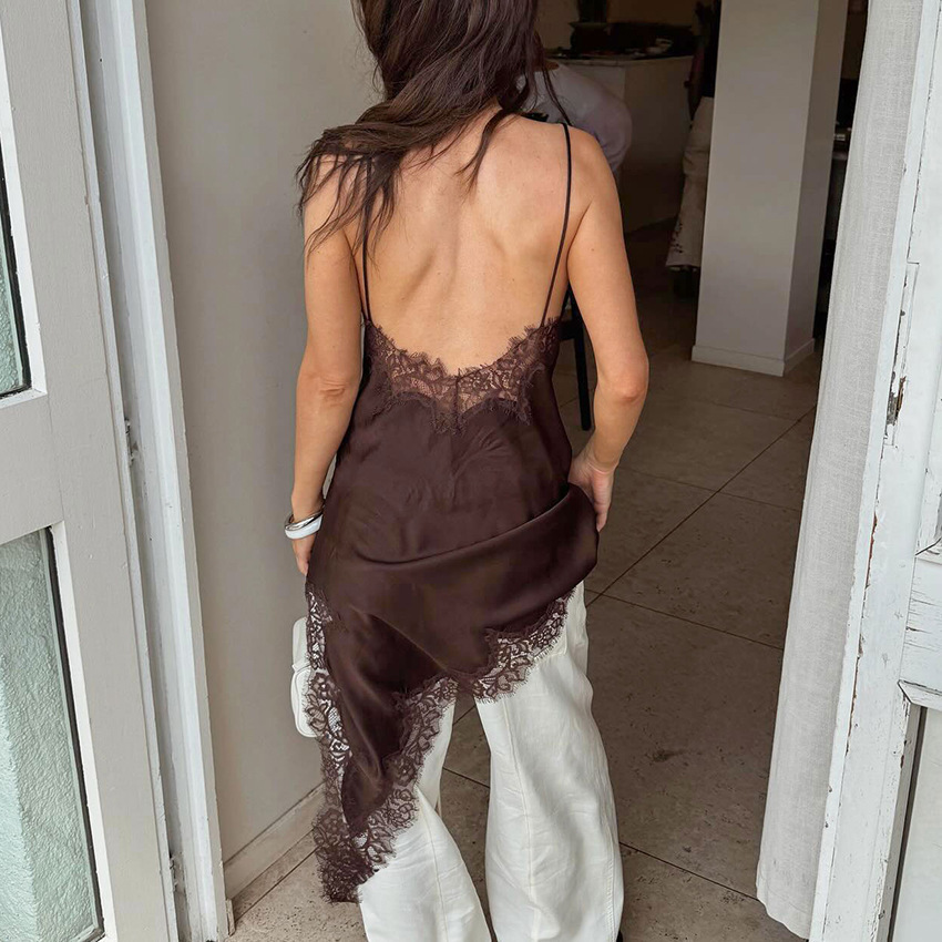Robe Élégante Sans Manches En Dentelle h5Image3