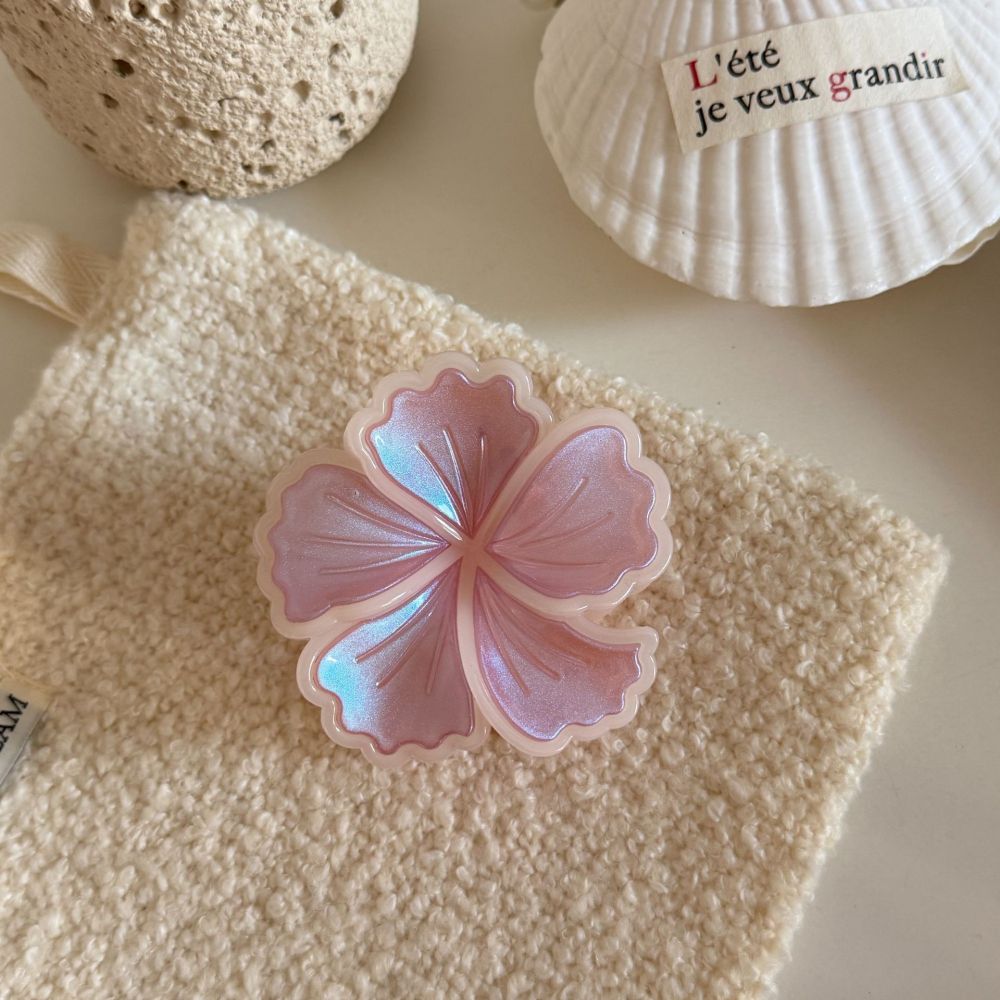 Pinces À Cheveux En Plastique Pour Femmes, Motif Fleur Et Étoile, Collection Simple Series