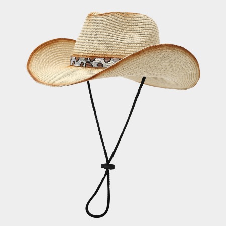 Chapeaux de paille en cristal à motif léopard pour femmes