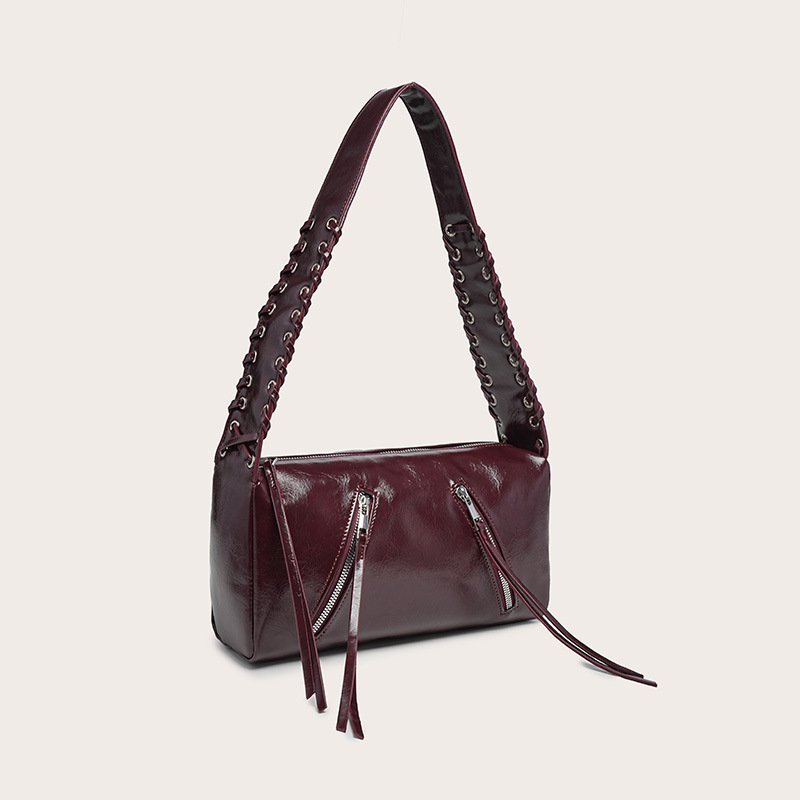 Sacs À Bandoulière Femme En Pu Tissé Uni Style Décontracté h5Image2