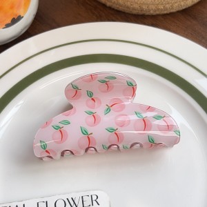 Pinces À Cheveux Pour Femmes En Pvc Motif Fruits Sucrés, Collection Romantique h5