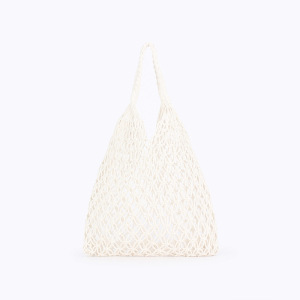 Sac De Plage Femme En Corde Tressée Ajourée, Couleur Unie, Style Vacances h5 
